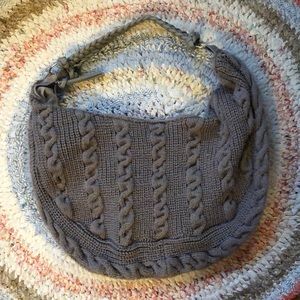 Boho sweater bag/purse gray NWOT